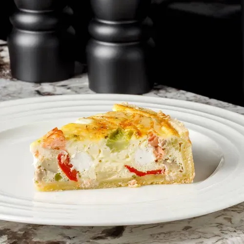Quiche cu somon și brocсoli